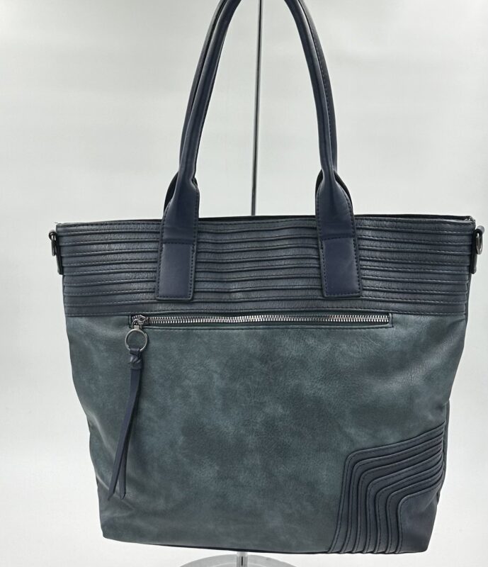 Дамска чанта от еко кожа синя MD Style