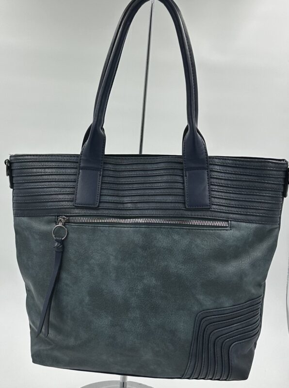 Дамска чанта от еко кожа синя MD Style