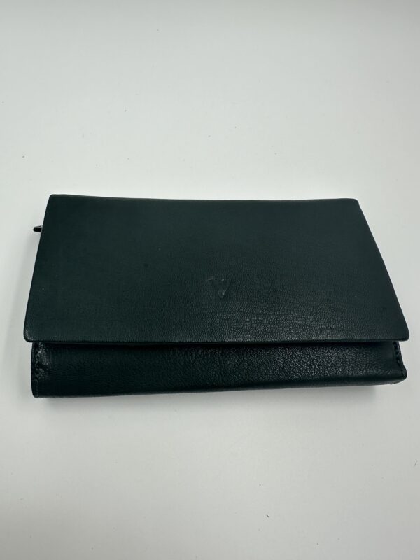 Дамски портфейл от естествена кожа в зелено MD Style