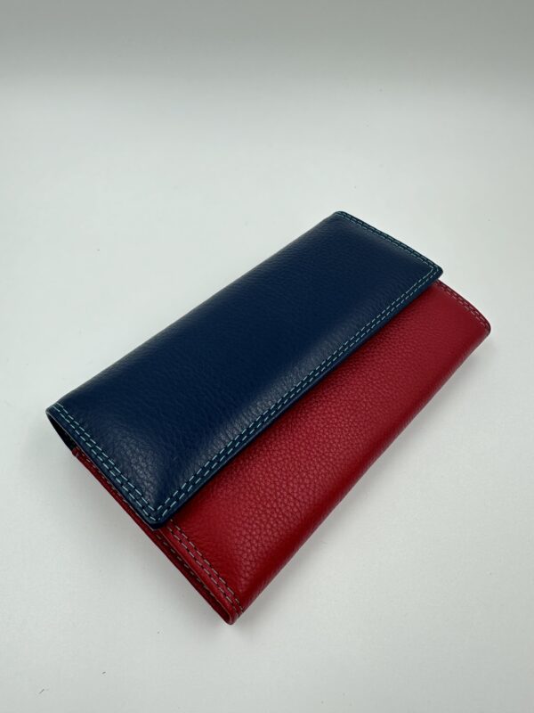 Дамски портфейл от естествена кожа в многоцветен дизайн MD Style