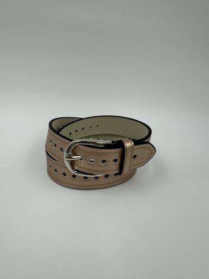 Дамски колан от еко кожа розово злато 105 см MD Style