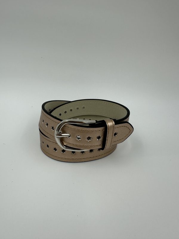 Дамски колан от еко кожа розово злато 105 см MD Style