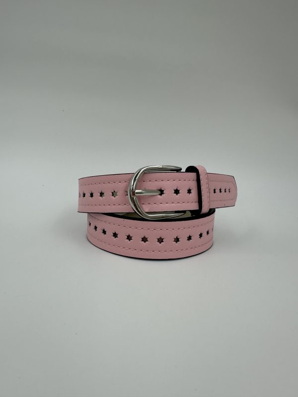 Дамски колан от еко кожа розов 105 см MD Style