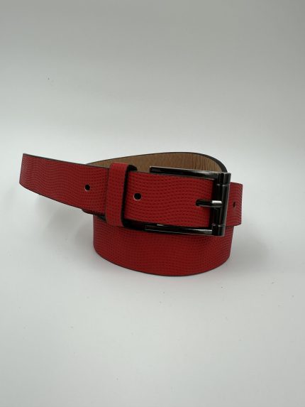 Дамски колан от еко кожа червен 100 см MD Style