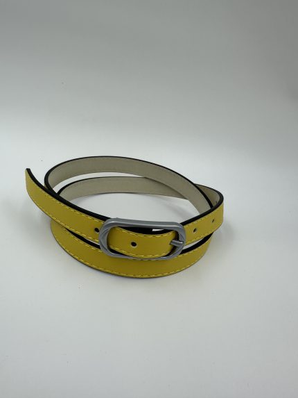 Дамски колан от еко кожа жълт 105 см MD Style