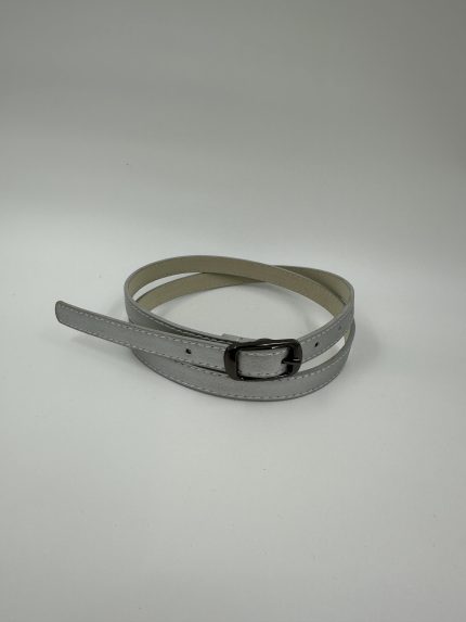 Дамски колан от еко кожа сребрист 110 см MD Style