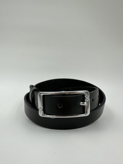 Дамски колан от естествена кожа черен MD Style