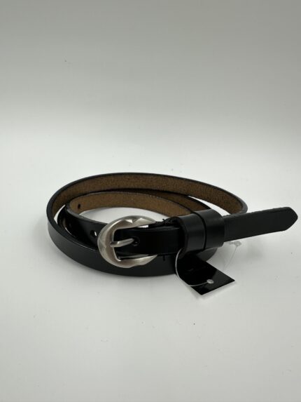 Дамски колан от естествена кожа черен MD Style