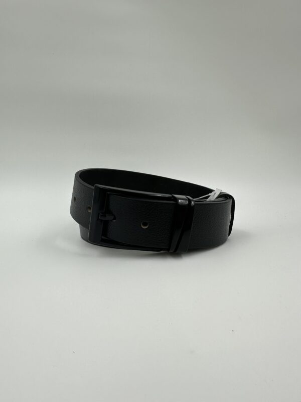 Мъжки колан от естествена кожа, черен MD Style