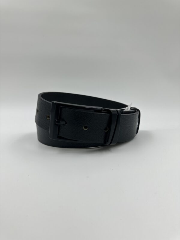 Мъжки колан от естествена кожа, черен MD Style