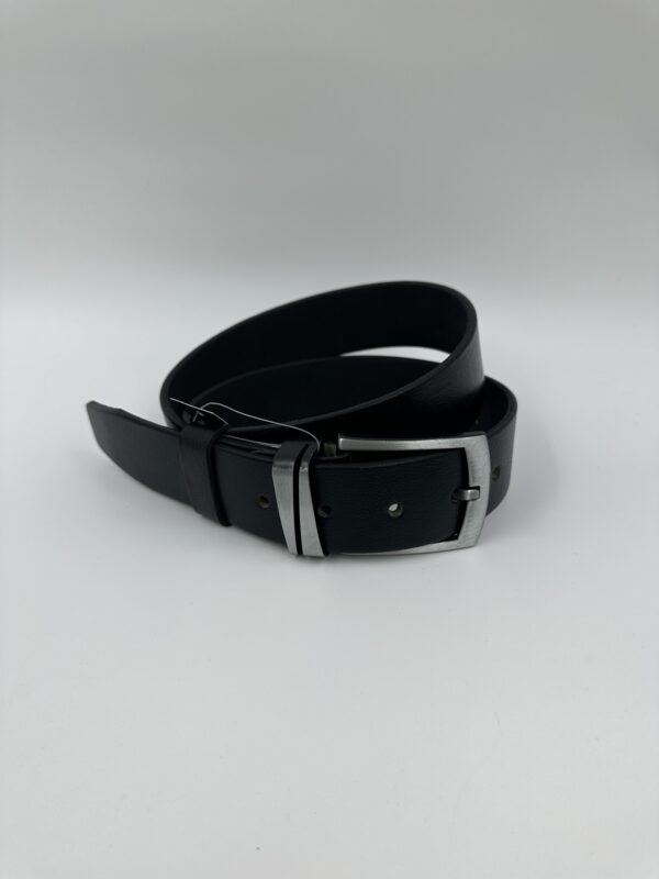 Мъжки колан от естествена кожа, черен MD Style