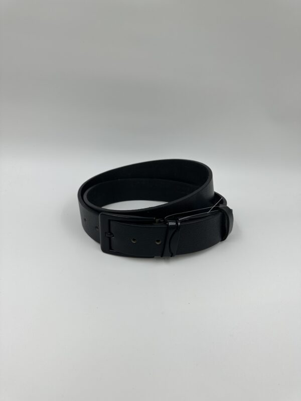Мъжки колан от естествена кожа, черен MD Style