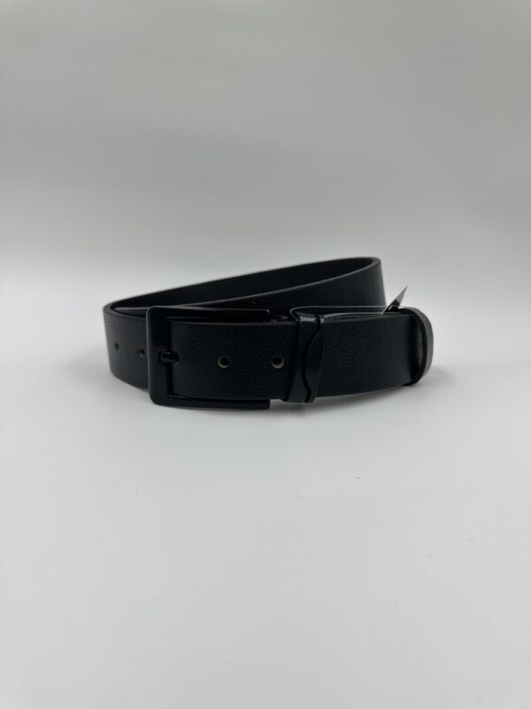 Мъжки колан от естествена кожа, черен MD Style