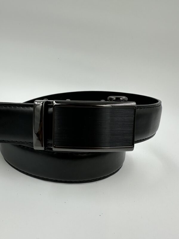 Мъжки колан от еко кожа с автоматично закопчаване, черен MD Style