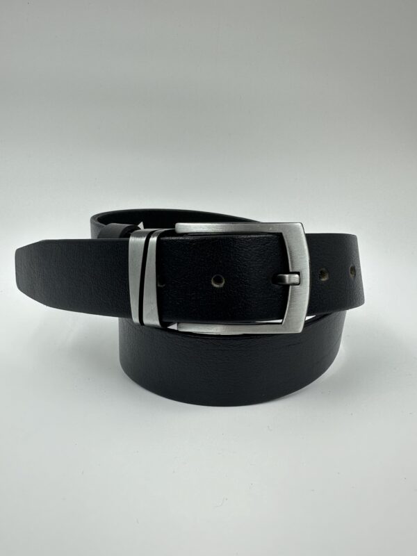 Мъжки колан от естествена кожа, черен MD Style