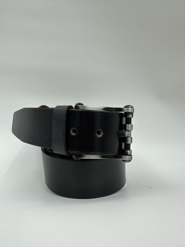 Мъжки колан от естествена кожа, черен MD Style