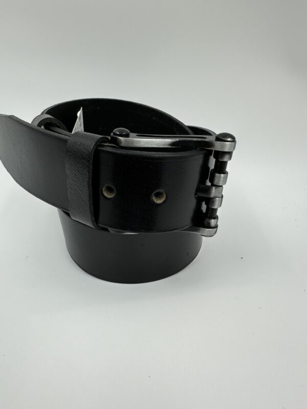 Мъжки колан от естествена кожа, черен MD Style