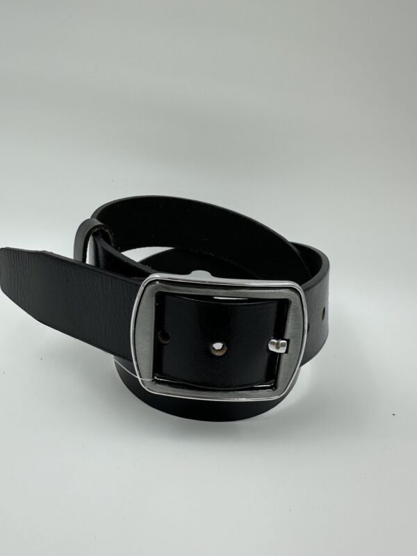 Мъжки колан от естествена кожа, черен MD Style