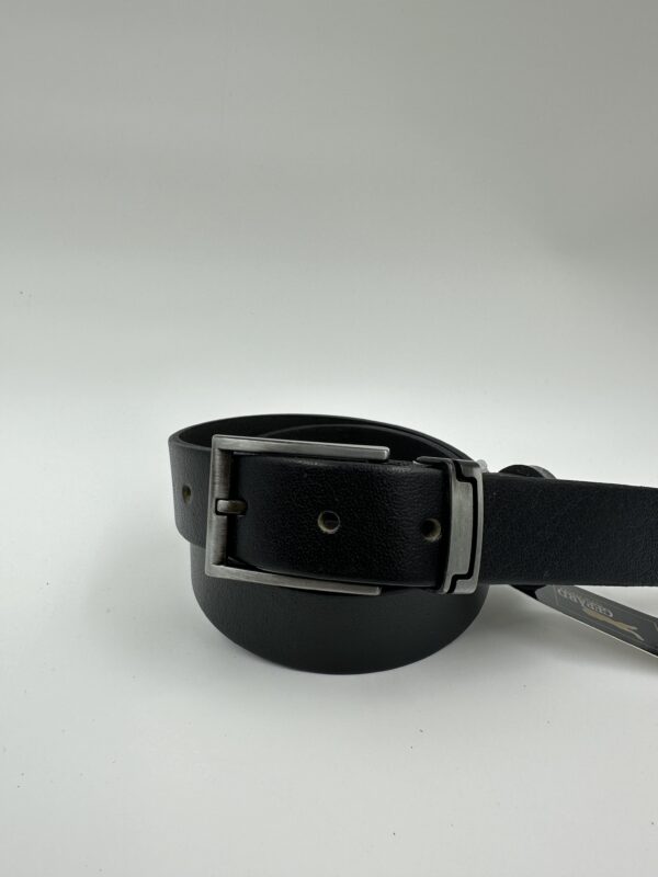 Мъжки колан от естествена кожа, черен MD Style