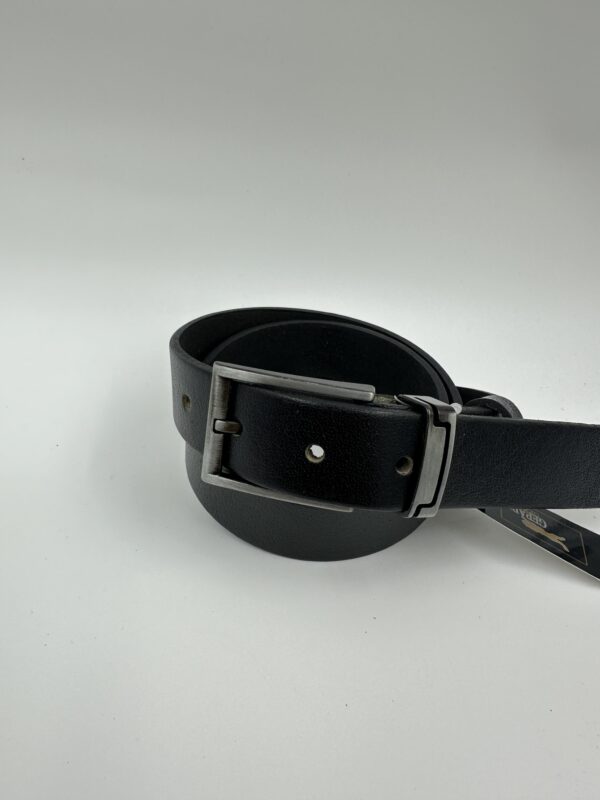 Мъжки колан от естествена кожа, черен MD Style