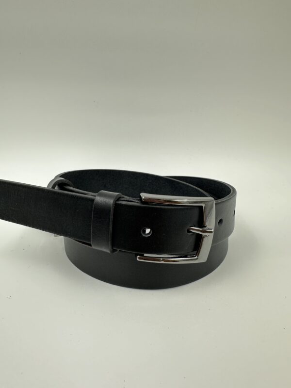 Мъжки колан от естествена кожа, черен MD Style