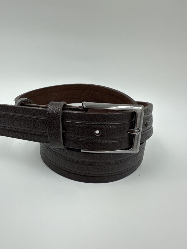 Мъжки колан от естествена кожа, черен MD Style