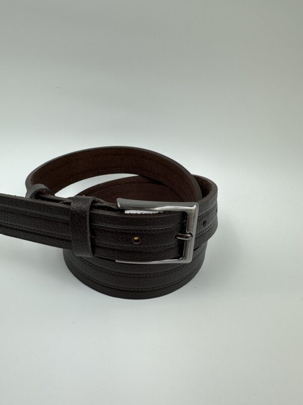 Мъжки колан от естествена кожа, черен MD Style