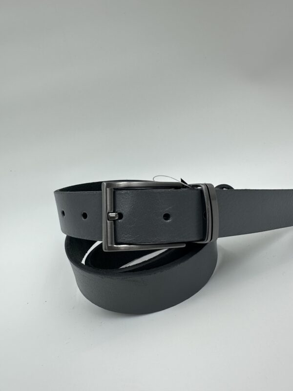 Мъжки колан от естествена кожа, сив MD Style