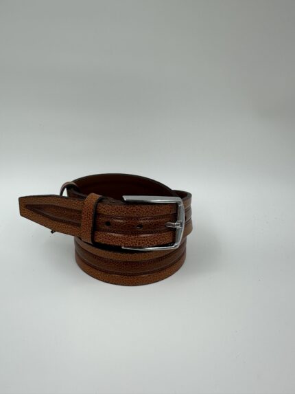Мъжки колан от естествена кожа, кафяв MD Style