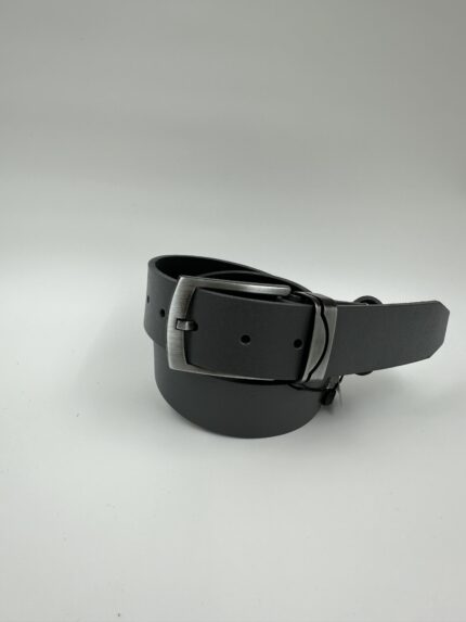 Мъжки колан от естествена кожа, сив MD Style