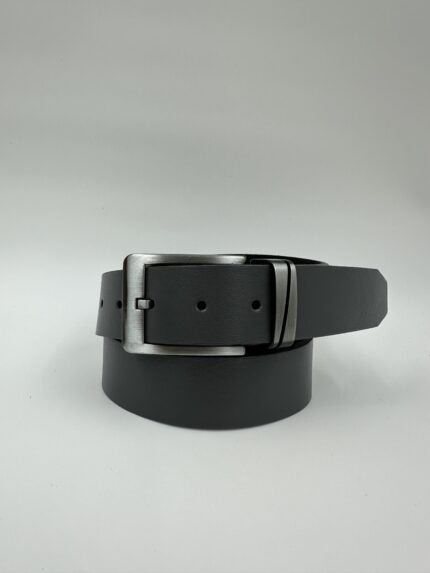 Мъжки колан от естествена кожа, сив MD Style