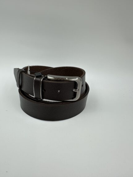 Мъжки колан от естествена кожа, кафяв MD Style