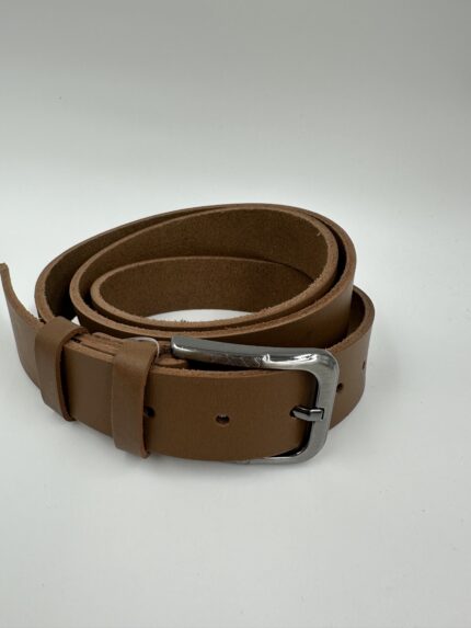 Мъжки колан от естествена кожа, кафяв MD Style