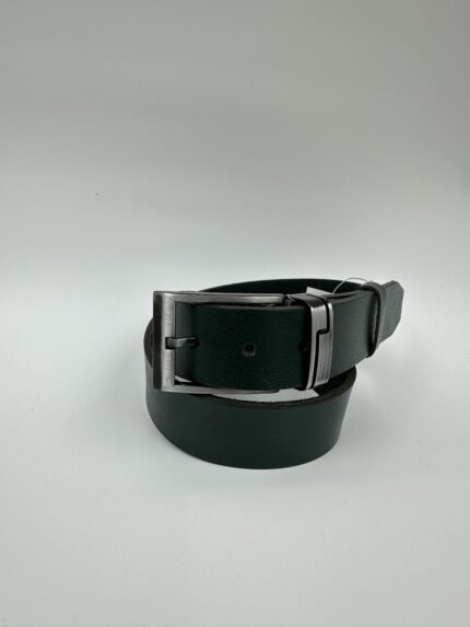 Мъжки колан от естествена кожа, зелен MD Style