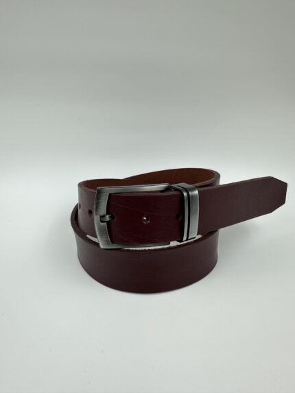 Мъжки колан от естествена кожа, кафяв MD Style
