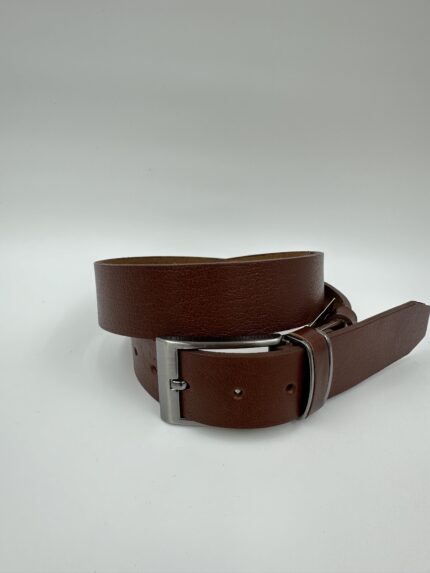 Мъжки колан от естествена кожа, кафяв MD Style