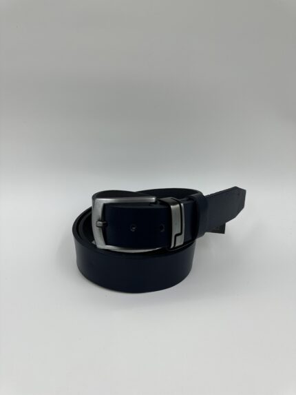 Мъжки колан от естествена кожа, син MD Style