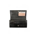 Дамски портфейл от естествена кожа и лак в черно – код: AE0807 MD Style