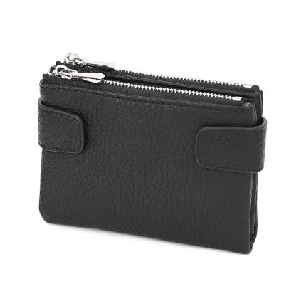 Дамски портфейл от еко кожа черен 13 x 9,5 см MD Style