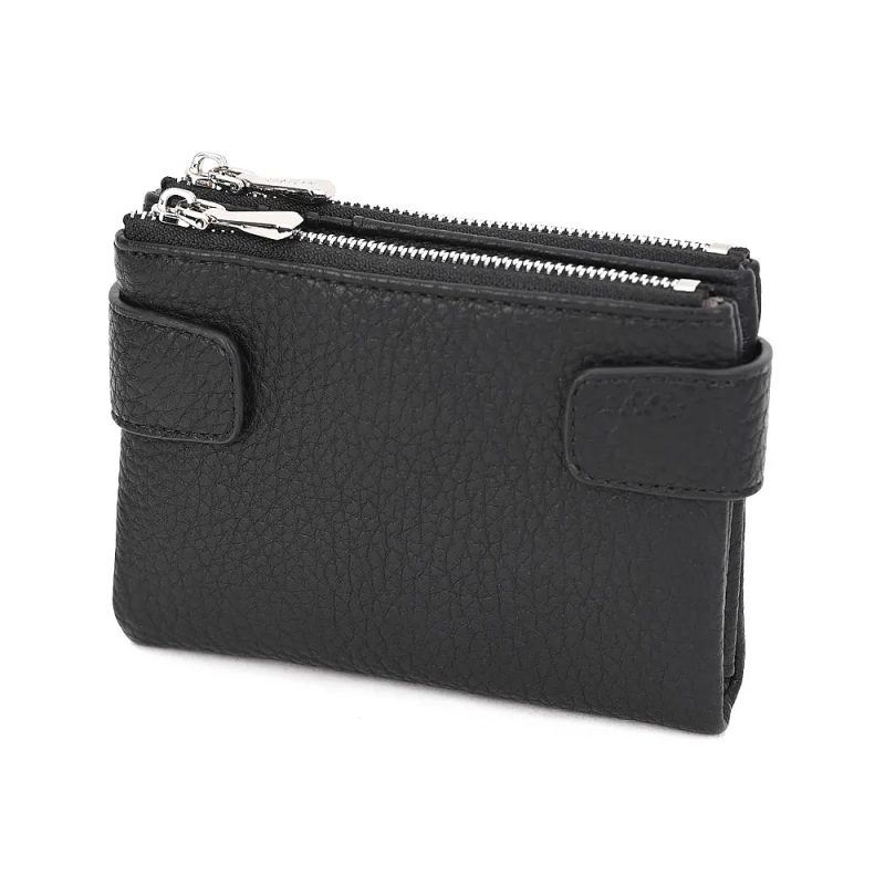 Дамски портфейл от еко кожа черен 13 x 9,5 см MD Style