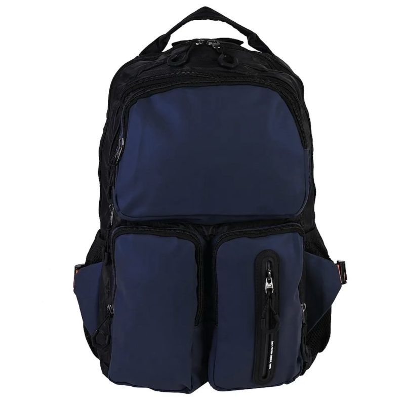 Спортна раница от текстил в тъмно син цвят MD Style