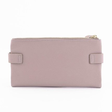 Дамски портфейл от естествена кожа в цвят пудра MD Style