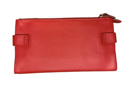 Дамски портфейл от естествена кожа в червен цвят MD Style