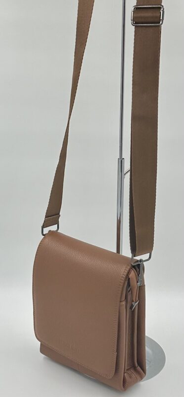 Мъжка чантичка, кафява, естествена кожа MD Style