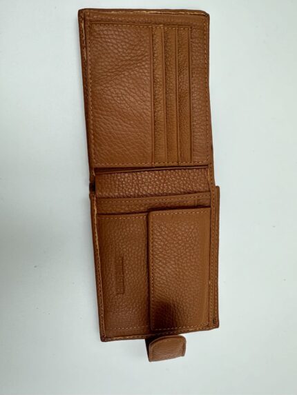 Мъжки портфейл от естествена кожа кафяв с магнит MD Style