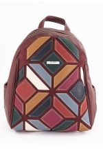 Дамска раница от висококачествена еко кожа в цвят бордо – код: MD00022 MD Style