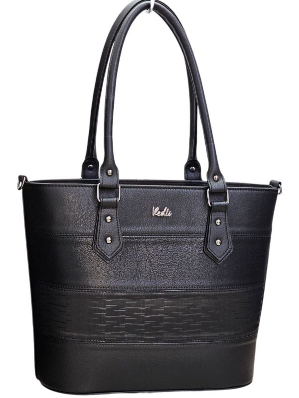 Дамска чанта от висококачествена еко кожа в черен цвят – код: MD0059 MD Style