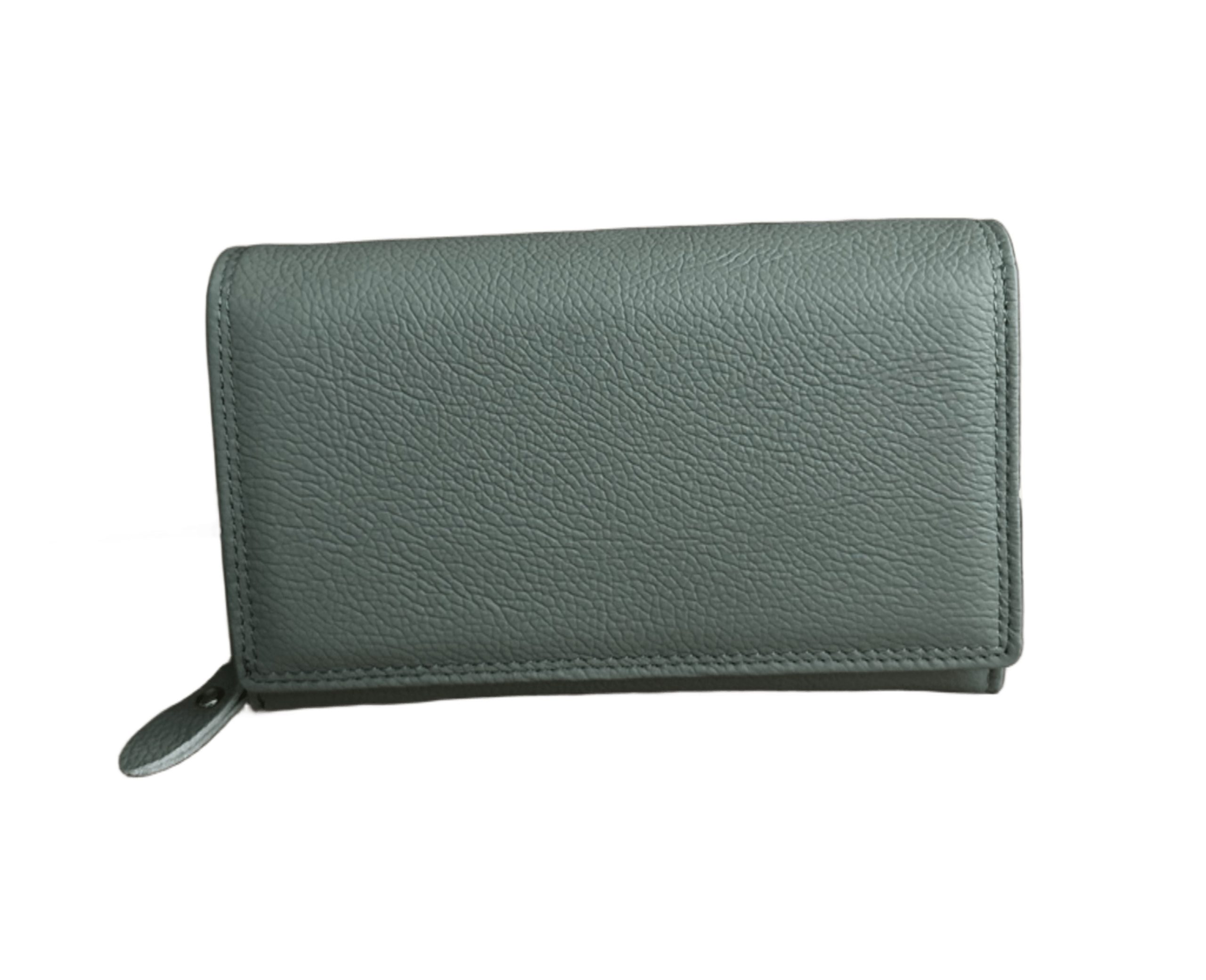 Дамски портфейл от естествена кожа в цвят зелен бадем – код: MDW1000-7 Дамски портфейл от естествена кожа в цвят зелен бадем – код: MDW1000-7 MD Style