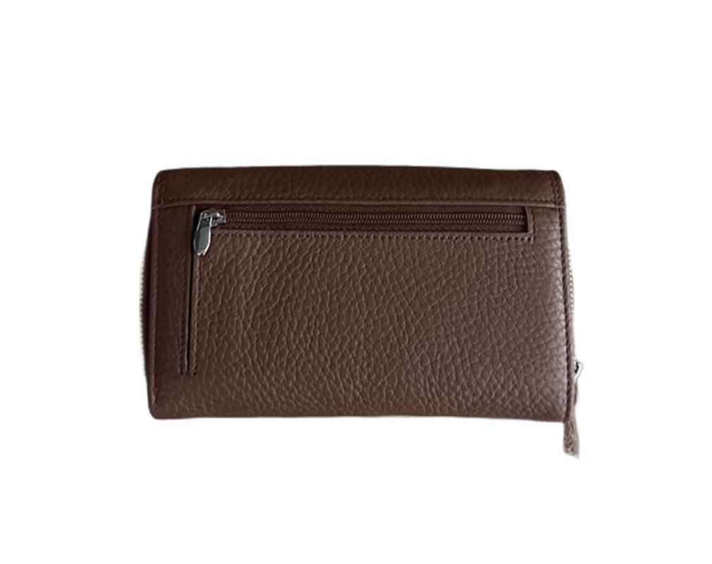 Дамски портфейл от естествена кожа в кафяв цвят – код: MDW1000-3 MD Style