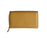 Дамски портфейл от естествена кожа в цвят горчица – код: MDW1000-2 MD Style